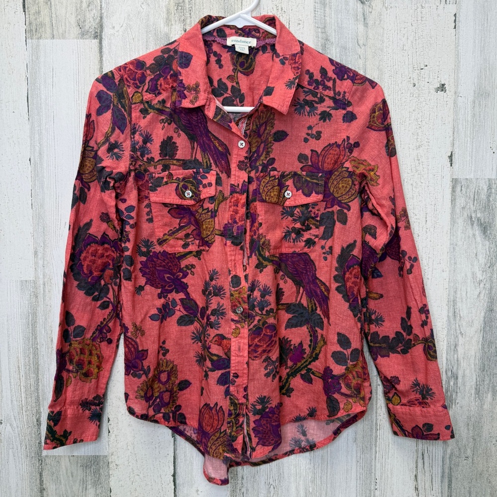 Sundance Brocade Royal Crest Medallion Button Down Shirt